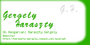 gergely haraszty business card